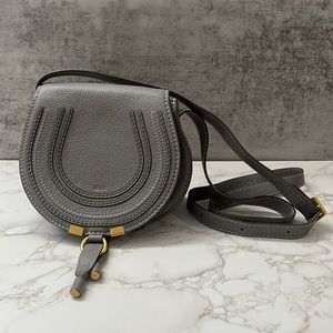 Chloe - Marcie Small Saddle Bag in Cashmere Grey